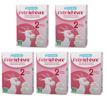 5 X Follow-on Milk 2 Prémichèvre 6 To 12 Months Organic