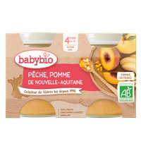 Petits Pots Pêche Pomme Dès 6 Mois BIO