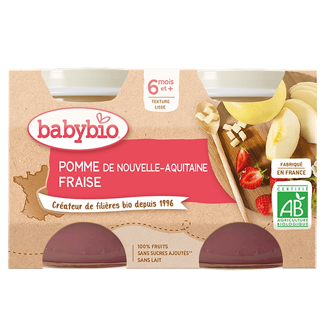Petits Pots Pomme Fraise dès 6 mois