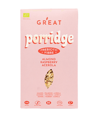 Prebiotic raspberry porridge organic