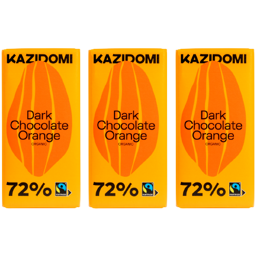 Pure Chocolade 72% Sinaasappel Eerlijke Handel 85g Pakket