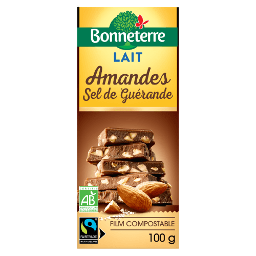 Chocolat Lait Amandes Sel Guérande