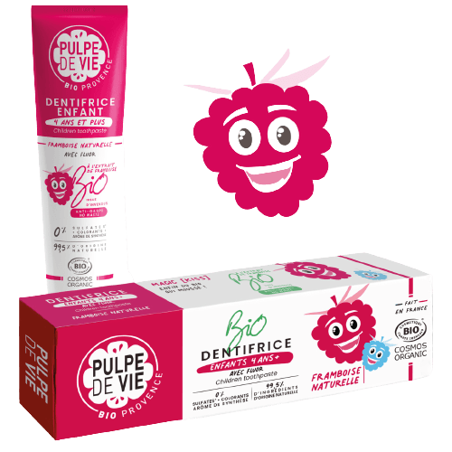 Toothpaste Fluoride Child Raspberry Organic