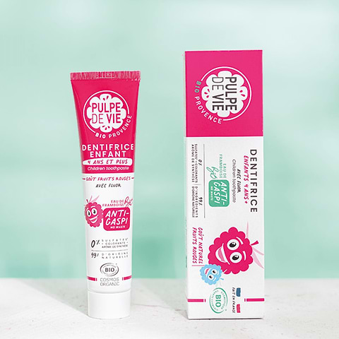 Toothpaste Fluoride Child Raspberry Organic
