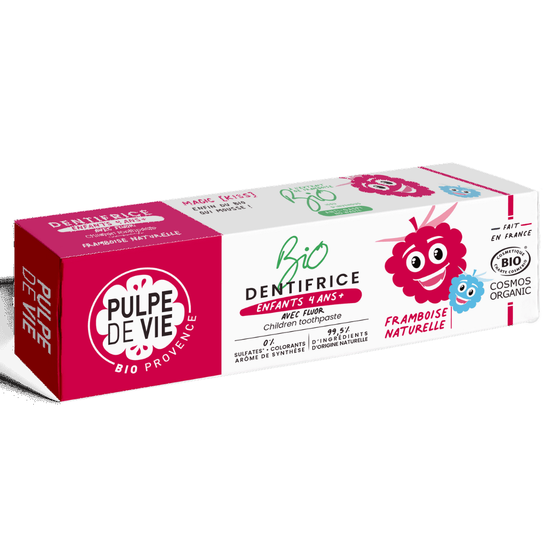 Toothpaste Fluoride Child Raspberry Organic