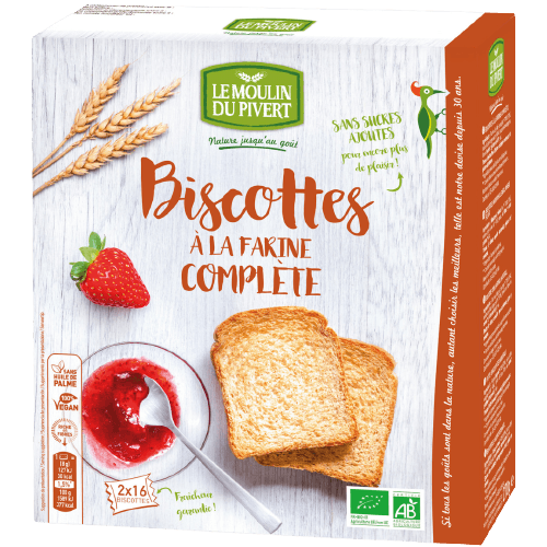 Biscottes Farine Complète BIO