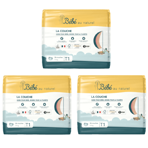 3 x Diapers T1 (2-5 kg) Pack 0