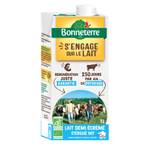 Lait Vache Demi Ecrémé BIO