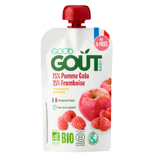 Gourde Pomme Framboise Dès 4 Mois BIO