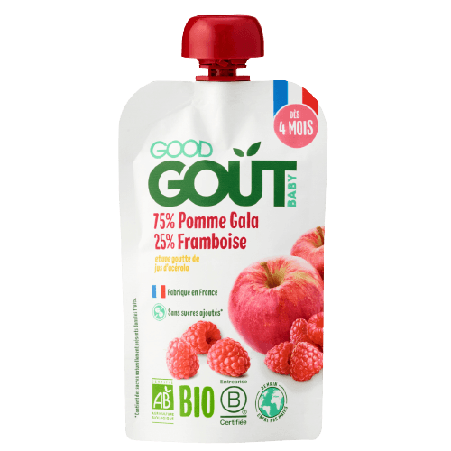 Gourde Pomme Framboise dès 4 mois 0