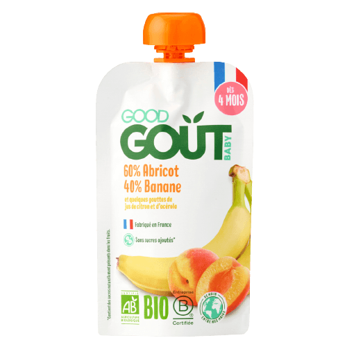 Gourde Abricot Banane Dès 4 Mois BIO