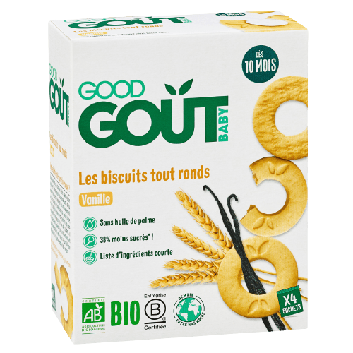 Biscuits Tout Ronds Vanille Dès 10 Mois BIO