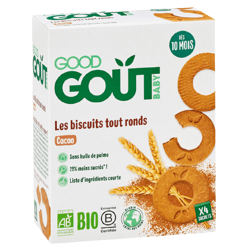 Biscuits Tout Ronds Cacao Sans Sucre Ajouté Dès 10 Mois BIO