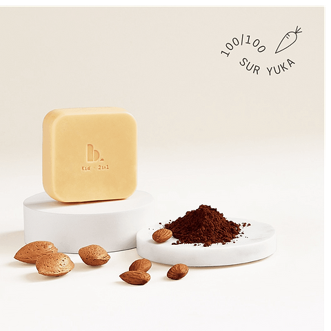 Savon Enfant  Corps & Cheveux Huiles Amande & Beurre de Cacao