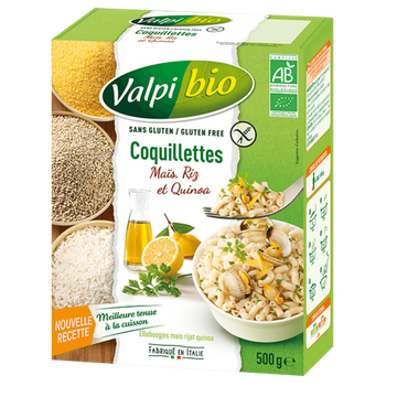 Coquilettes Mais Riz Quinoa Sans Gluten BIO