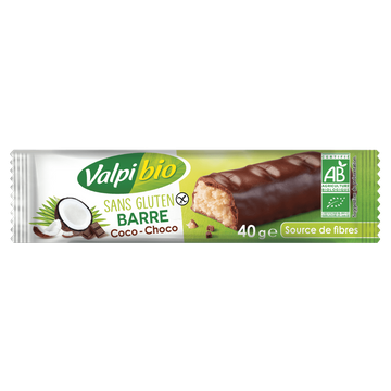 Barre Coco Chocolat Sans Gluten BIO