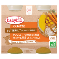 Carotte Butternut Poulet Riz Dès 6 Mois BIO