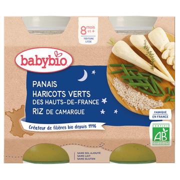 Panais Haricots Verts Riz Dès 8 Mois BIO