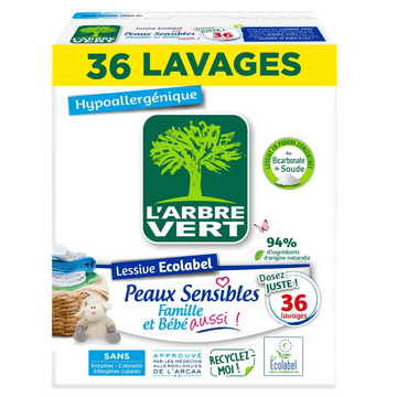 Lessive Poudre Peaux Sensibles 36 Lavages