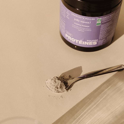 Poudre protéinée femme enceinte allaitante açai (58g protéine/100g)