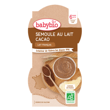 Semoule Lait Cacao Dès 6 Mois BIO