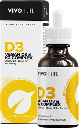 Vitamines D3 & K2 En Gouttes Vegan (2000u D3 / 25mcg K2)