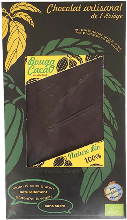 100% Cocoa Dark Chocolate Bar