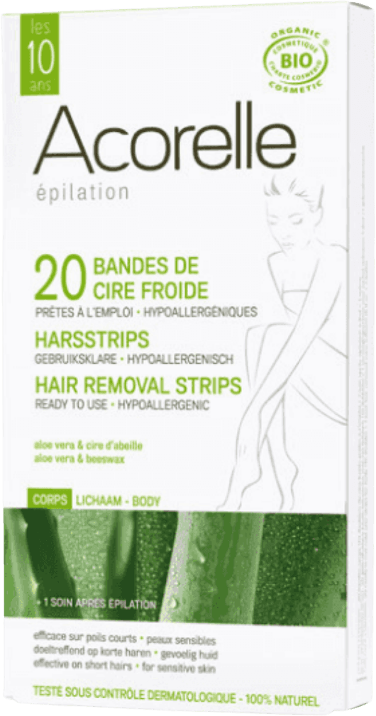 20 Cold Wax Strips Body Organic