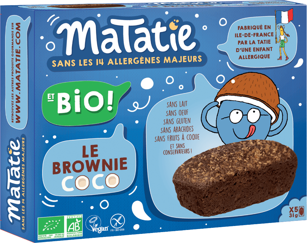 Kokosnoot brownie voor kinderen