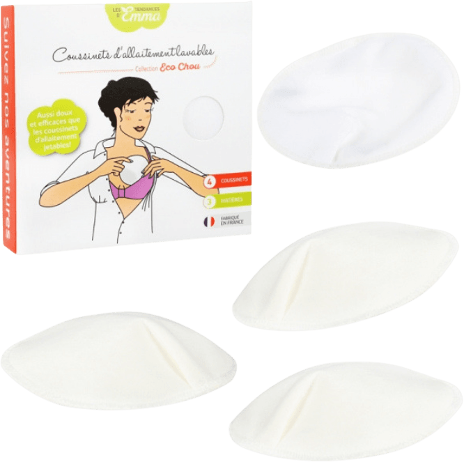 2 Pairs Reusable Breastfeeding Pads 