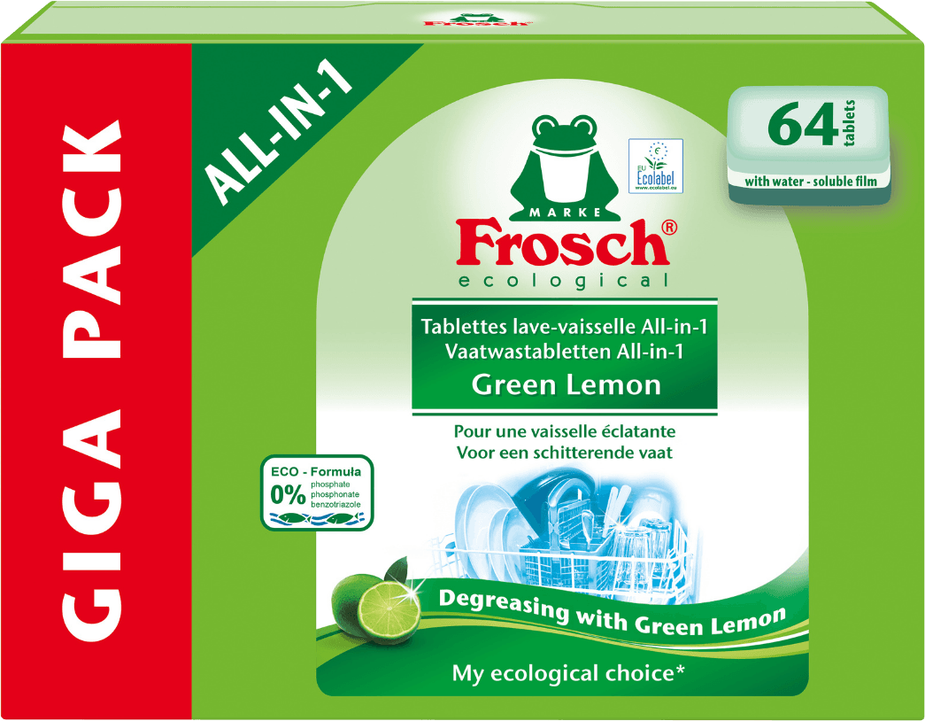 Tablettes Lave-Vaisselle Green Lemon 64 pcs