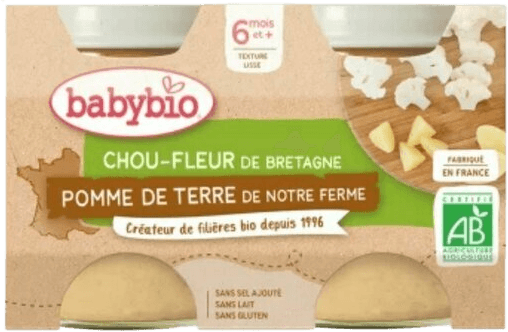 Babybio Petits pots Chou-fleur dès 6 mois