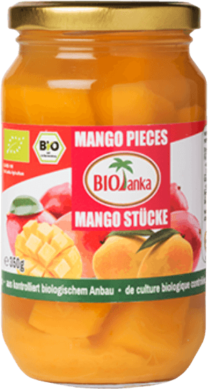 Mangue en morceaux au jus d'ananas