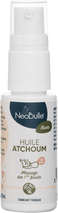 Huile Atchoum Massage 1ers froids dès 3 mois bio