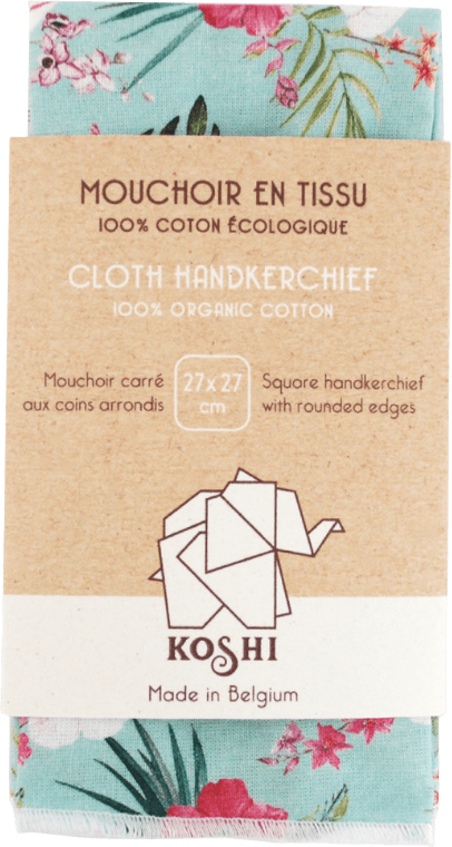 Mouchoir en Tissu Écologique Fleurs Paradis