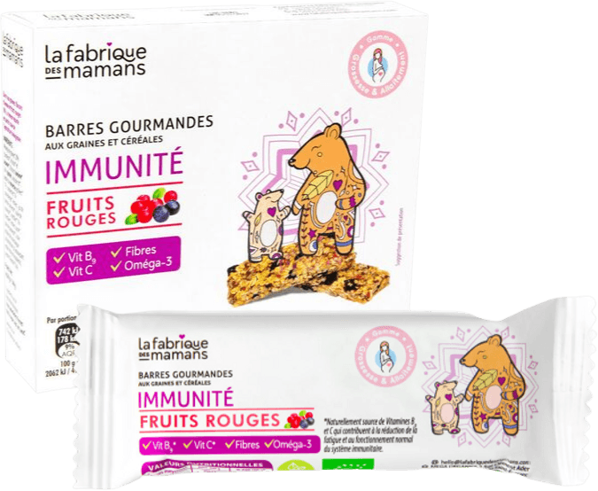 4 Barres gourmandes Immunité Fruits rouges
