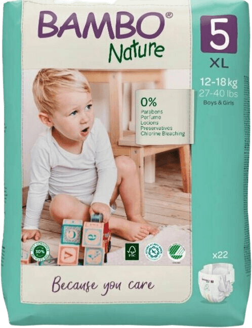 Bambo Nature 22 Couches Taille 5 Junior (12-18kg)