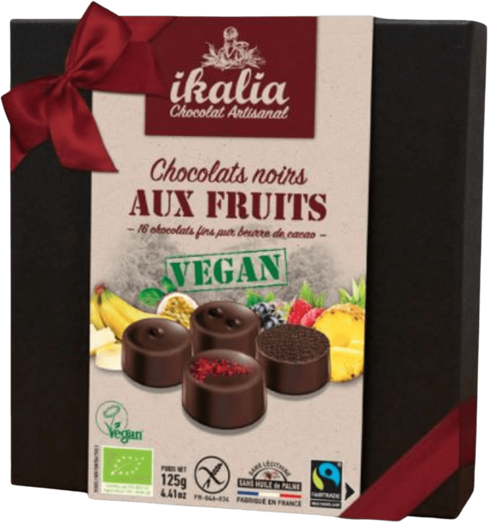 Coffret Chocolat Noir aux Fruits Vegan 