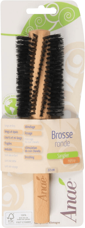 Ronde borstel met zwijnenhaar