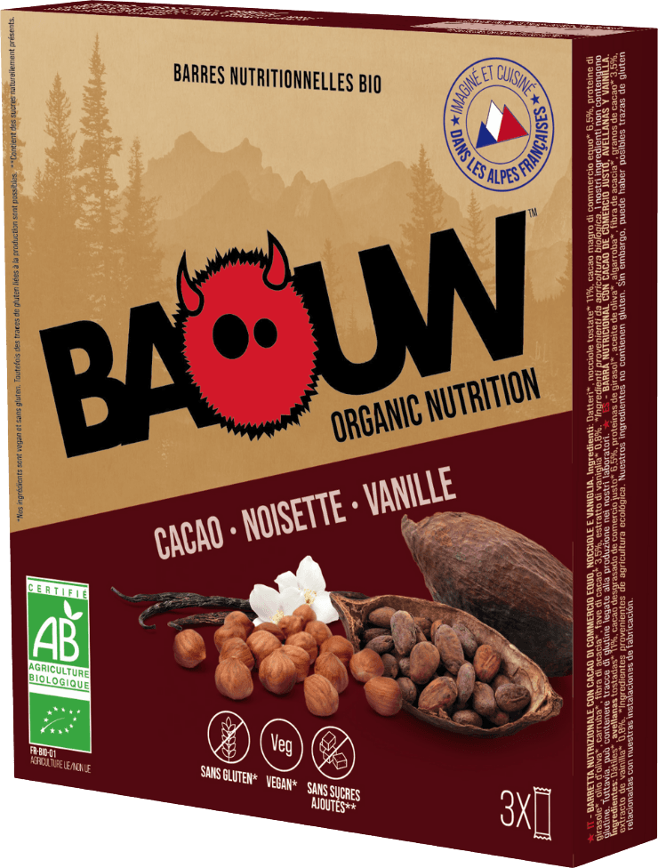 Barres Sport Cacao Noisette Vanille