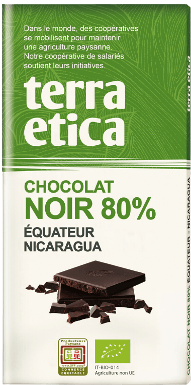 Chocolat Noir 80% Equateur & Nicaragua BIO