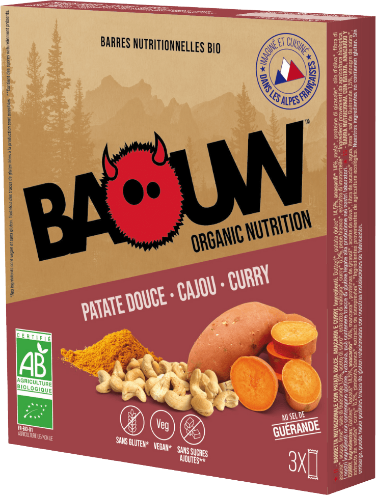 Barres Sport Patate douce Cajou Curry