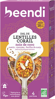 Indian Dahl Coral Lentils with Coconut organic