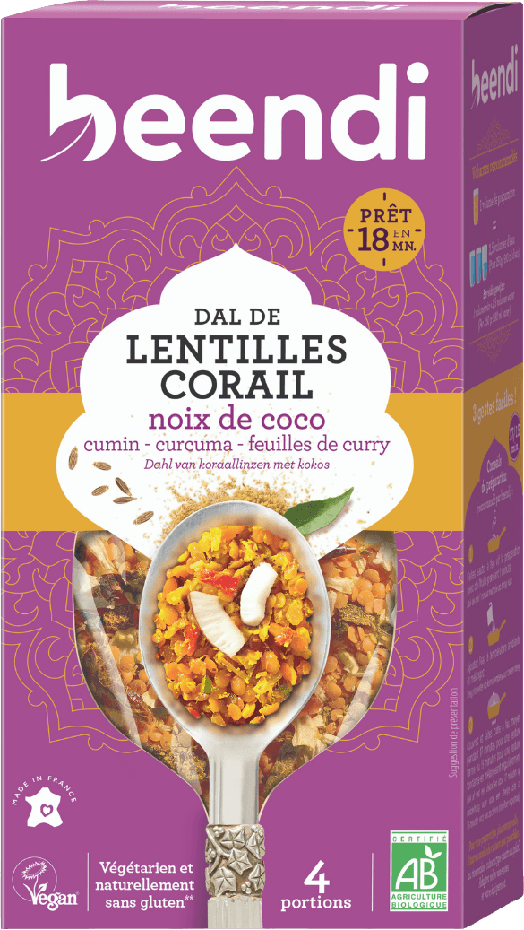 Dahl Indien Lentilles Corail À La Noix De Coco BIO