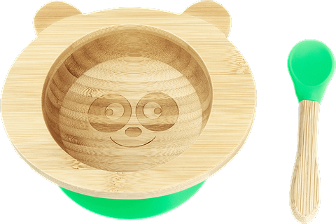 Babymaaltijdset van bamboe en siliconen
