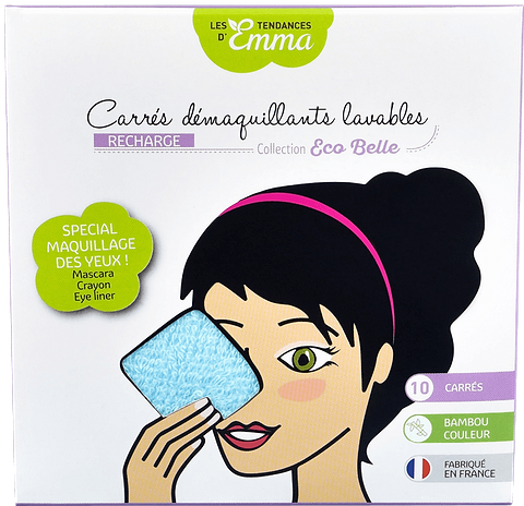 Multicolor Bamboo Make-up Remover Square
