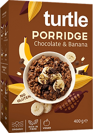 Banana chocolate gluten-free porridge organic