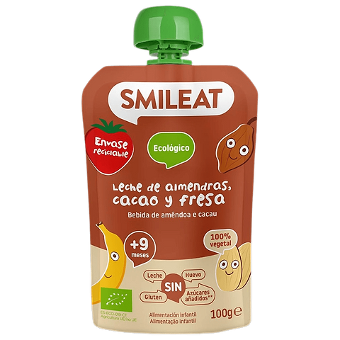 Amandel Cacao Aardbei Knijpzakje +9 maanden