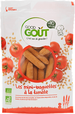 Mini Baguettes Tomate Basilic + 10 Mois BIO