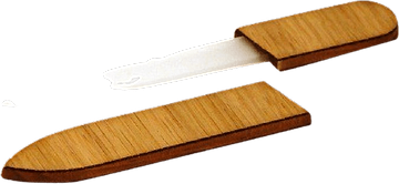 Tempered Glass Nail File With Wood Case